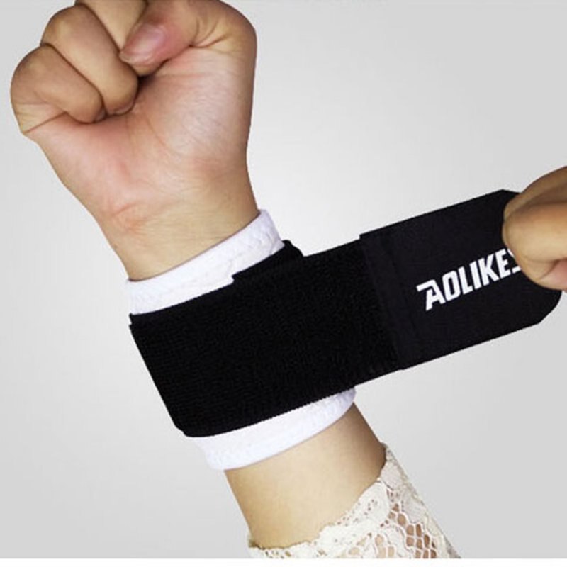 Deportes banda elástica para el pelo para baloncesto pulsera de muñeca banda en pelota de Ping-Pong de deportes al aire libre de seguridad proteger AOLIKES