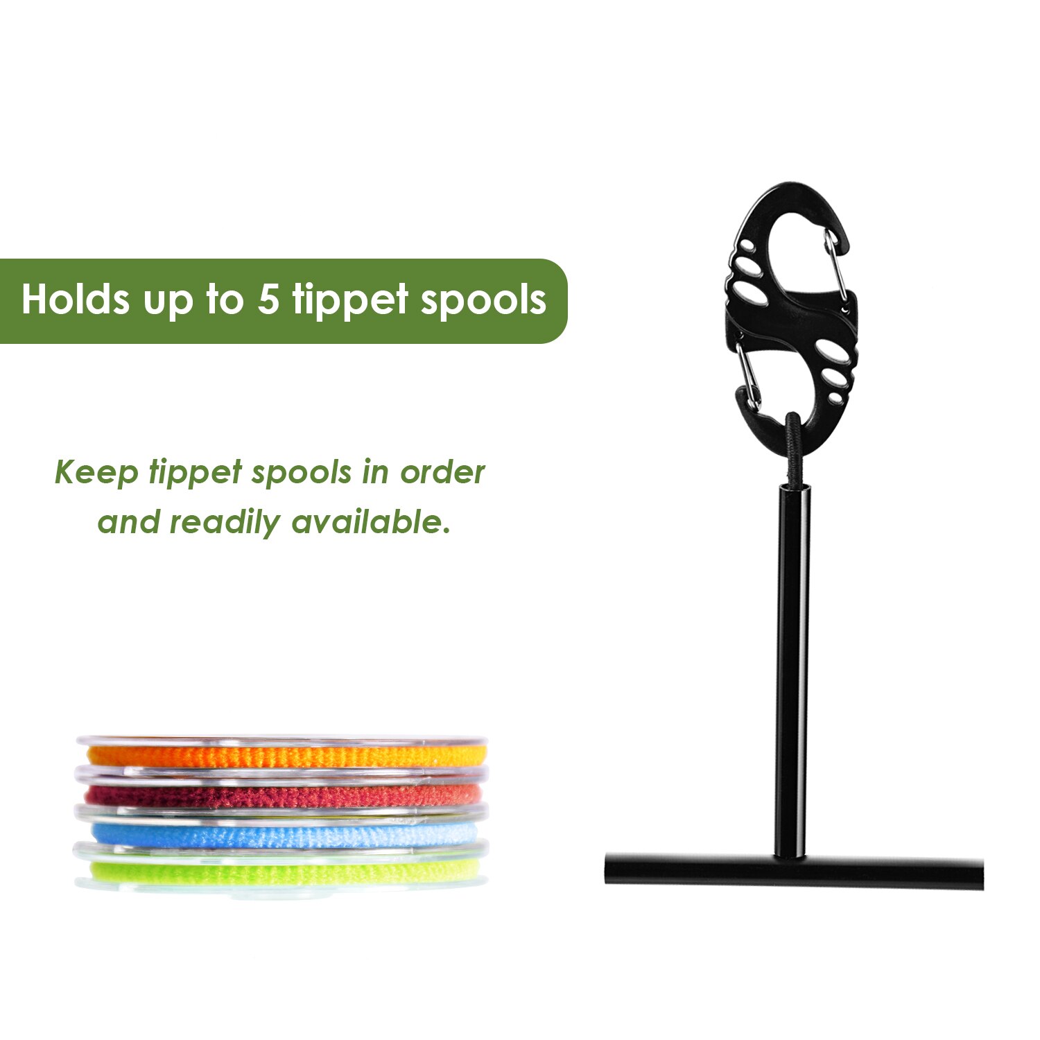 Sf Vliegvissen Tippet Houder Black Tippet "T" Spool Holder Ez Gear Stremside (Zonder De Lijnen)