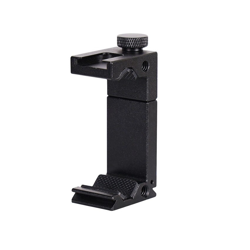Metal Phone Tripod Mount with Shoe Mount, Support Vertical and Horizontal, Universal Adjustable Clamp Smartphone Mount