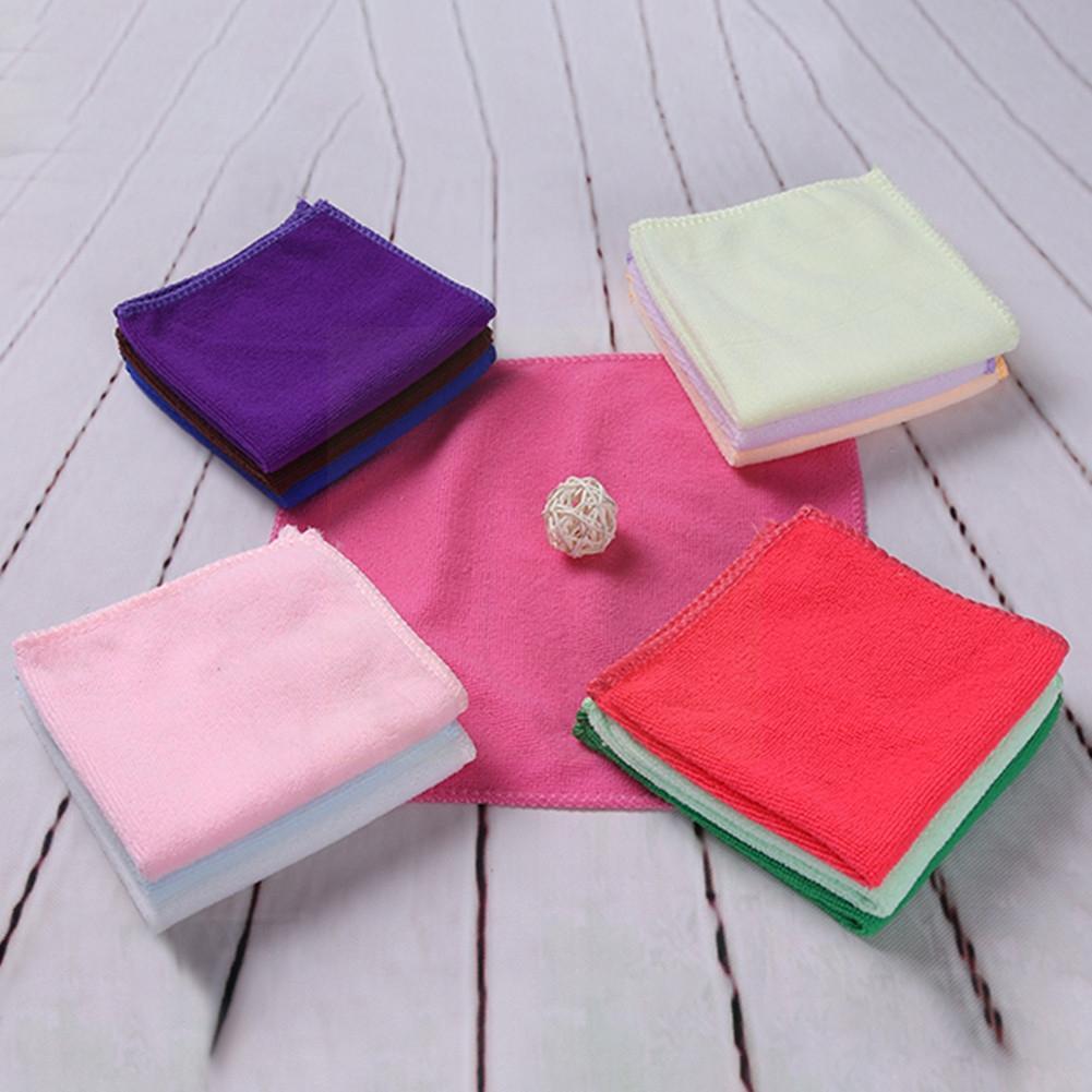 Microfiber Towel Color Random Wash Face Towel Hand Detail Soft And 25*25cm Small Cloth Towel Clean G1b1
