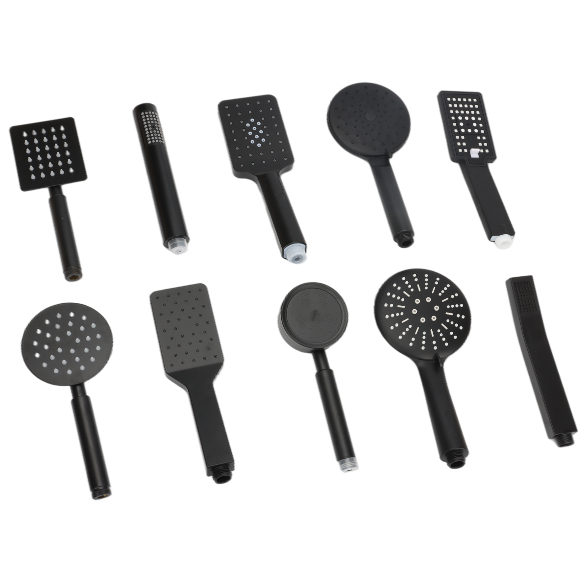 Hand-held Shower Head Water Saving Black Bathroom Rainfall Shower Nozzle Aerator High Pressure handheld Shower Head