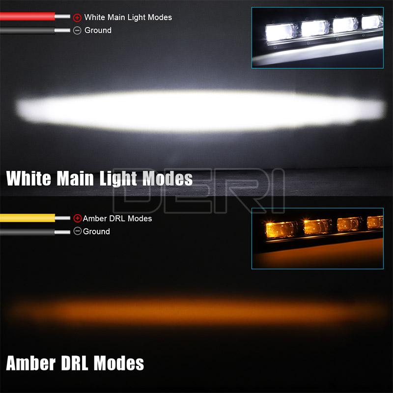 6D Lens 8 14 20 Inch Enkele Rij Led Licht Werk 4X4 Offroad Amber Wit Led Licht Bar voor Offroad 4WD Truck Atv 12V 24V Barra Led