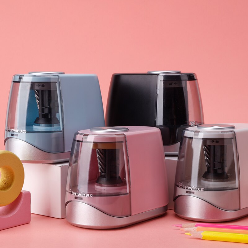 Sacapuntas eléctrico Tenwin para bocetos de arte, sacapuntas electrónico automático para niños, pintura, dibujo, papelería, útiles escolares