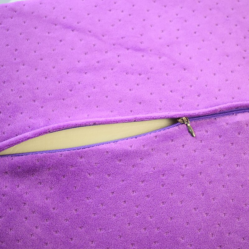 Bamboo Fiber Wave Shaped Latex Memory Foam Pillow Neck Therapy Comfort Velvet Fabric Slow Rebound Bed Pillow for Sleep