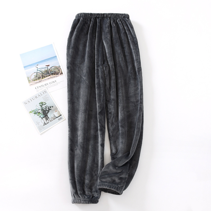 Winter Flanellen Pyjama Broek Mannen Sexy Sleewear Losse Slapen Bodems Sheer Heren Lounge Wear Ondergoed Lange Broek Nachtkleding