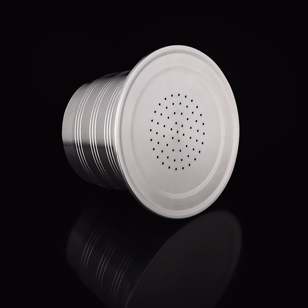 Cápsula de café rellenable Nespresso, cápsulas de filtro de café Espresso de acero inoxidable, cápsulas reutilizables para café, , 4 Uds
