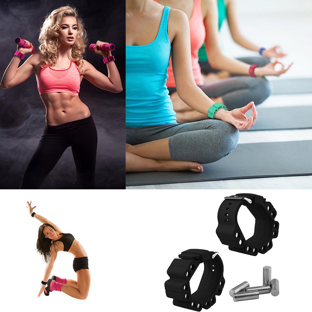 2Stck Einstellbare Handgelenk Gewichte tragbar Handgelenk Knöchel Gewichte Armbinde Für ÜSpund Joggen Yoga Gymnastik aerob Pilates