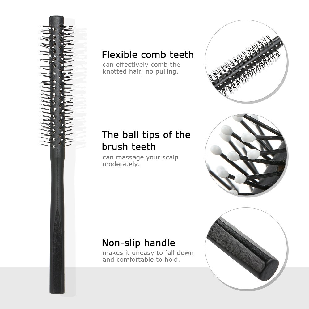Rollo de Peine redondo para el cabello, herramienta de salón de belleza, rizador, ondulado, aleatorio, 1 ud.