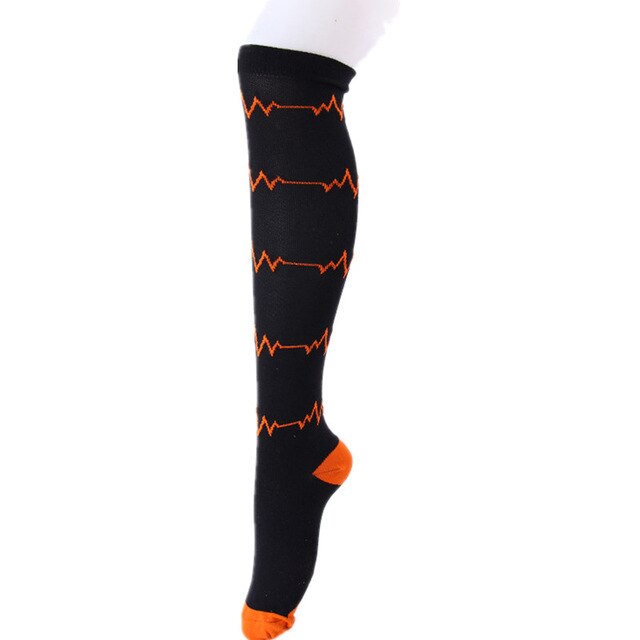unisex Sport Kompression Strümpfe Krampfadern Strumpf Bein Unterstützung Gezogen Muskel strecken Blut Bündelung Anti Müdigkeit Männer Socken: 3 / L/XL