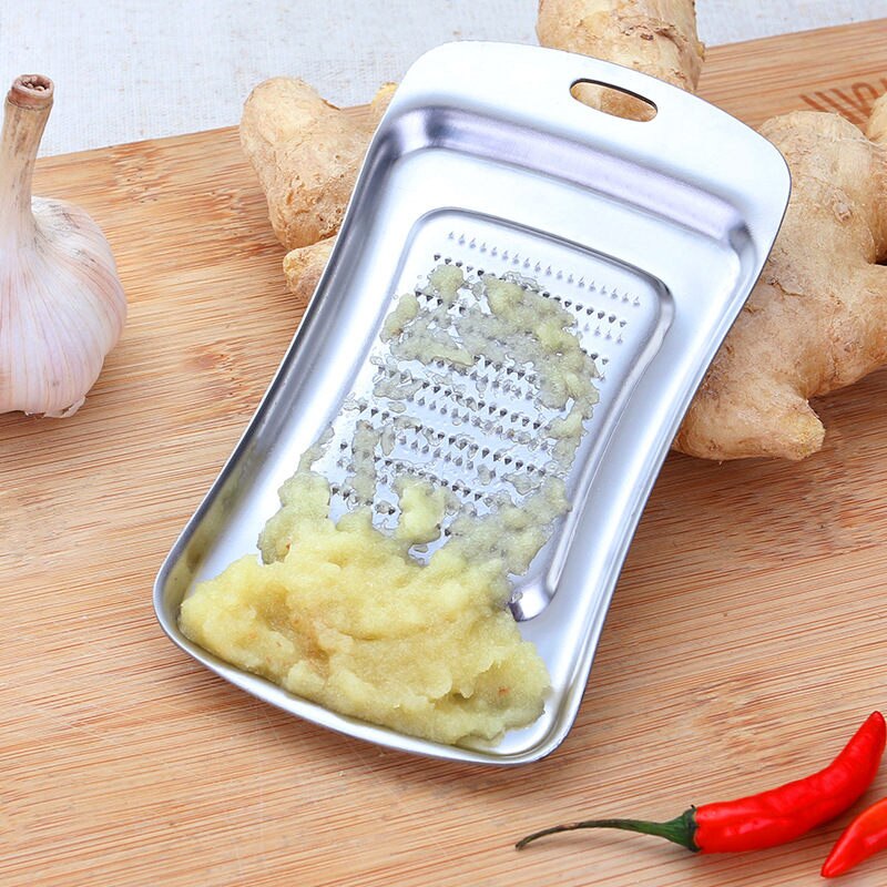 1pc Ginger Garlic Wasabi Grater Crusher Garlic Press Device Chopper Cutter Garlics Peeler Kitchen Tools Stainless Steel