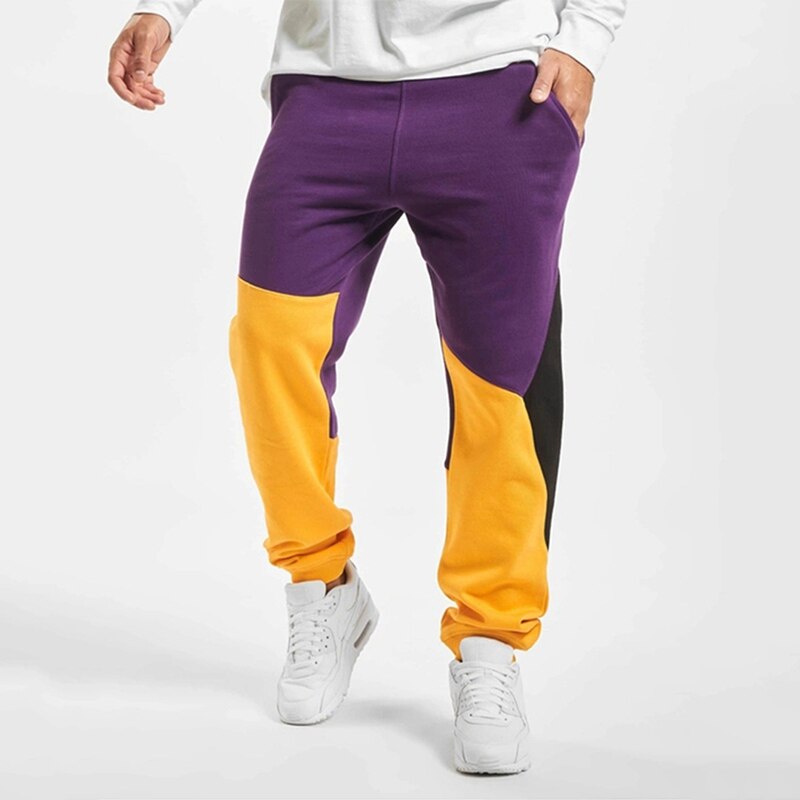Lente Herfst Sportscholen Mannen Joggers Joggingbroek Heren Joggers Broek Sporting Kleding De Bodybuilding Broek: yellow / L