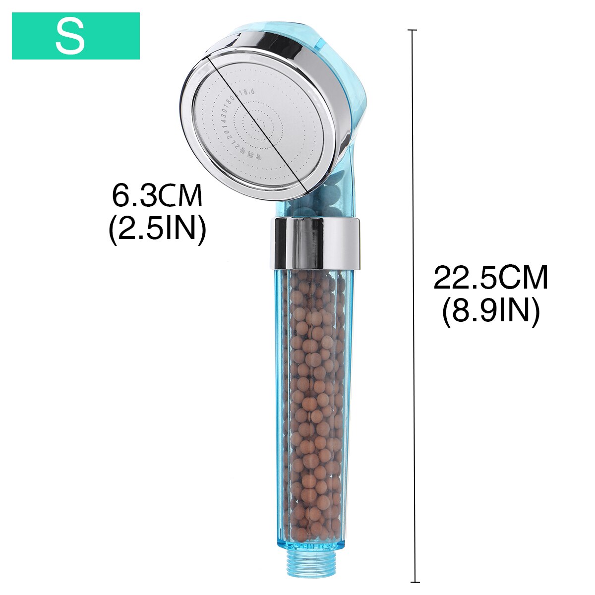 2 Size Badkamer Douche 3 Modes Verstelbare Jetting Douchekop Waterbesparing Hoge Druk Anion Filter Douche Spa Nozzle: S