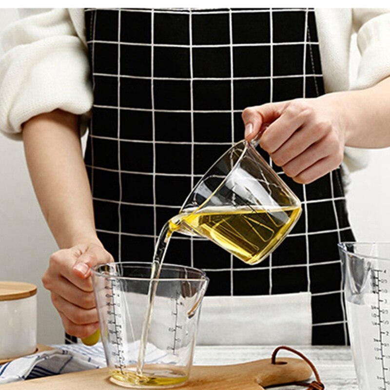 3PCS Stackable Measuring Cup with Different Size Units Heat-Resistant for Kitchen Measuring Cup Set 250Ml 500Ml 1000Ml