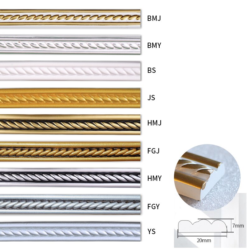 3d pvc väggklister linje ram trim mjuk pvc dekorativ linje kantstång
