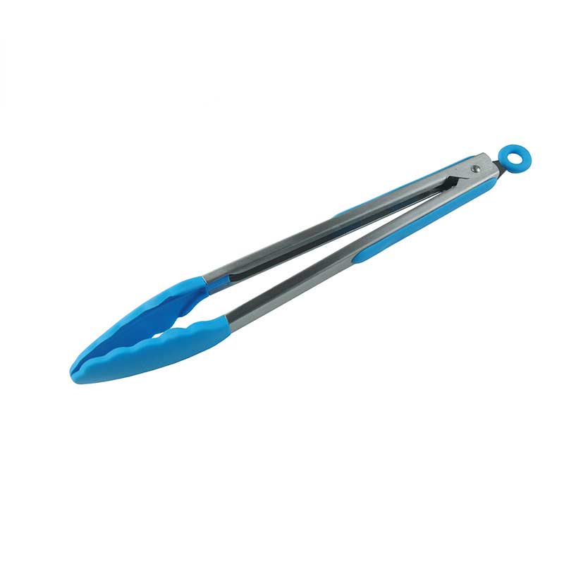 Silicone Voedsel Tong Rvs Keuken Tang Siliconen Antislip Koken Clip Clamp Bbq Salade Gereedschap Keuken Accessoires: E / 12inch