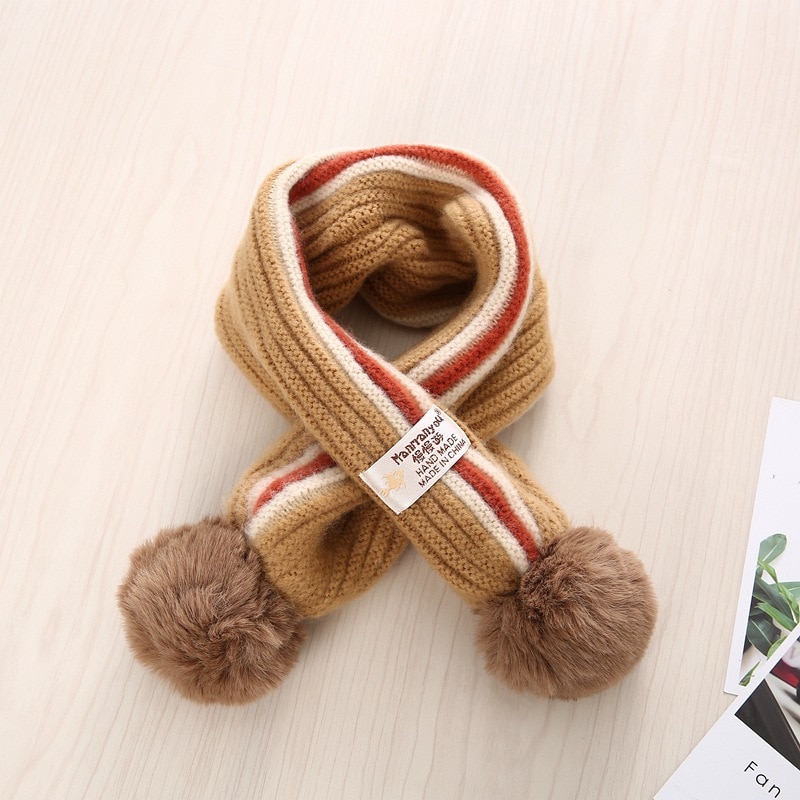 1-8 anos crianças cachecol outono inverno da criança meninos meninas cruz tricô lenços de lã do bebê selvagem quente scarfs kf661