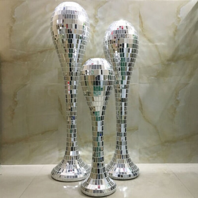 5M Roll Self-Adhesive Glass Mirrors Mosaic Tiles Wall Decals Square Round Glass Craft For DIY Handmade Crafts Home Decoration