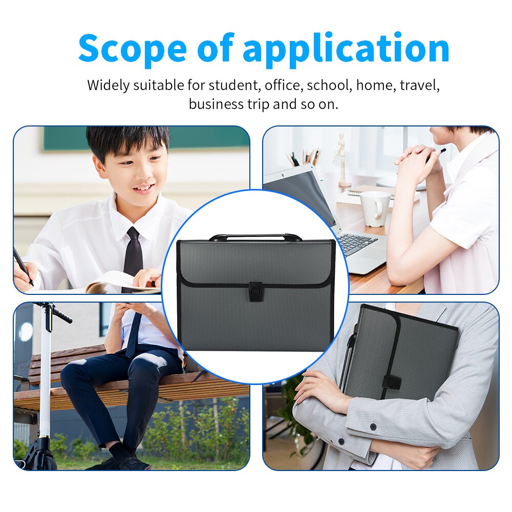 Portable Folder File Paper Storage Box Expand A4 Frame File Manager Paper File Folder School Office Stationery Folder