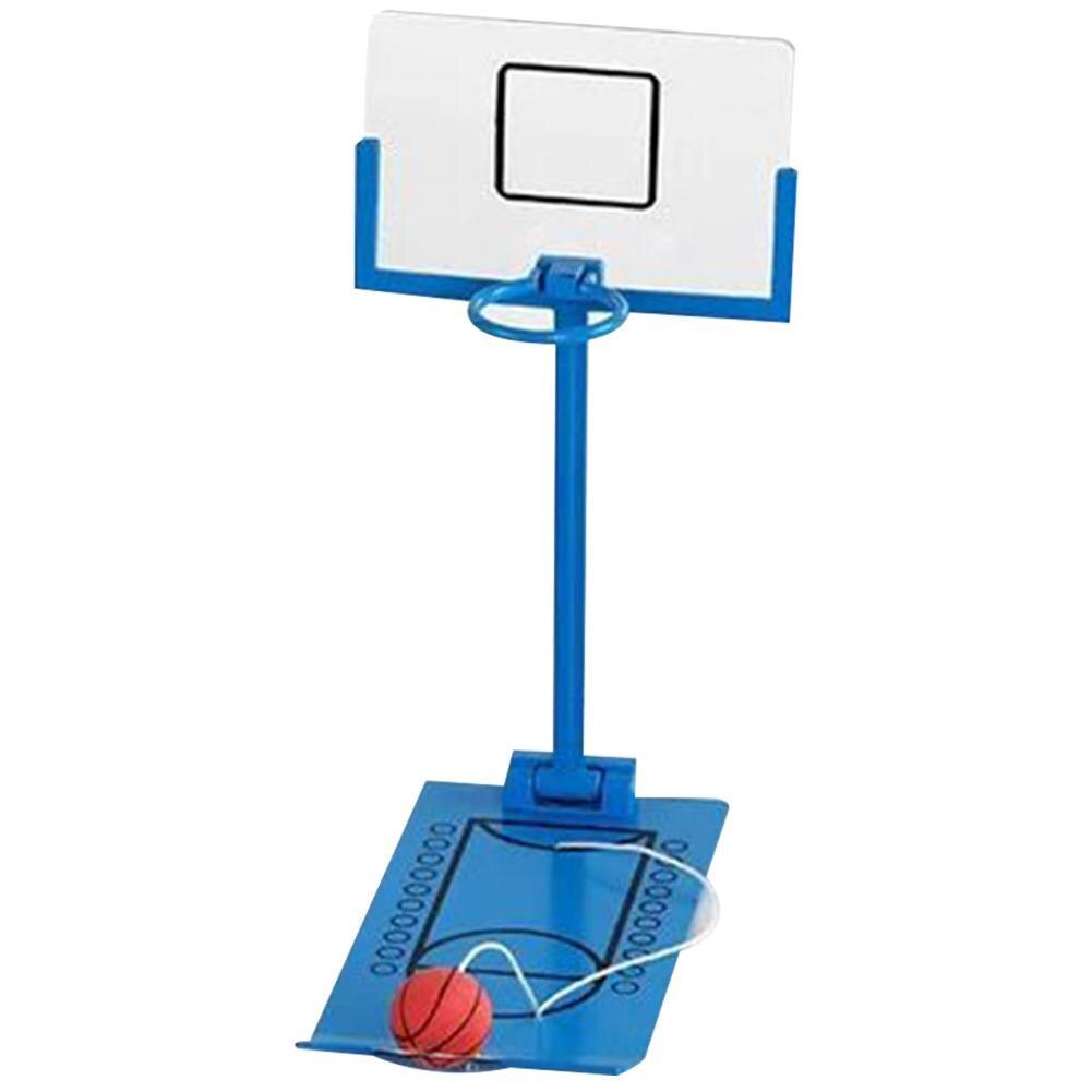 Przydatna składana zabawka robić koszykówki lekki stół robić koszykówki stabilny relaks emocja mini koszykówka obręcz strzelanie stojak zabawka: Niebieski