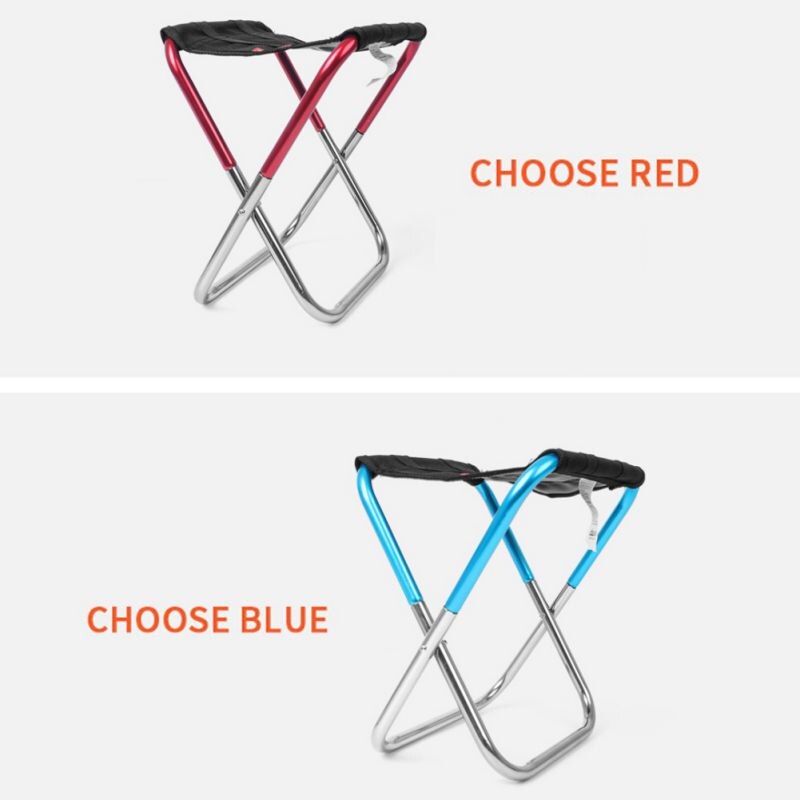 Opvouwbare visstoel voor buiten, ultralicht, draagbaar en opvouwbaar, kampeerrugzak, oxford-stof picknickstoel voor vissen met tas