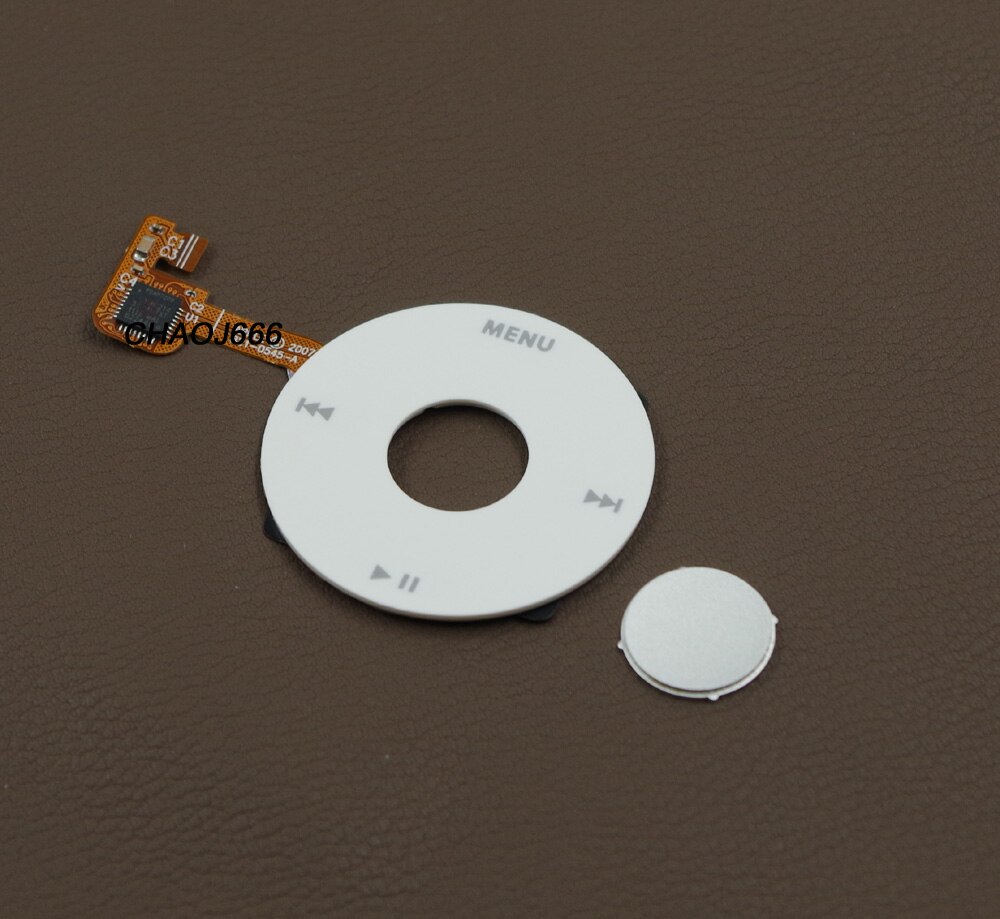 5 sets/lot White Clickwheel Click Wheel + Silver Central Button Key for iPod 6th 7th Classic 80GB 120GB Thick Thin 160GB