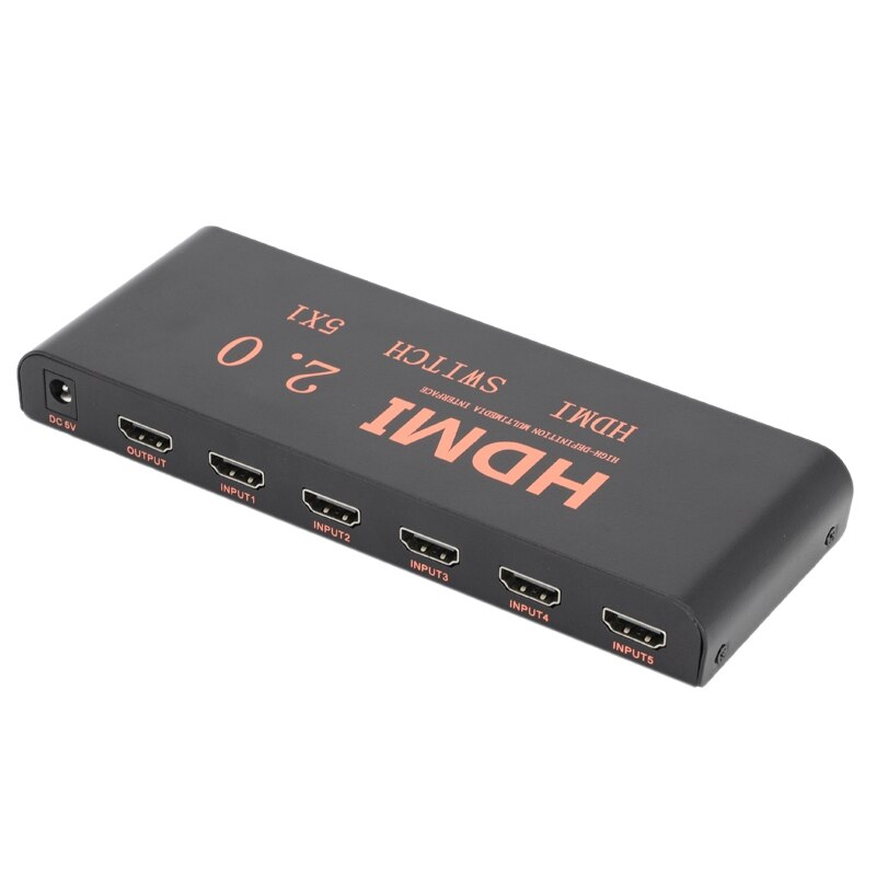 5 in 1 ud 2.0 switcher 4 k 60hz hd switcher understøtter blu-ray input /3d output / hdcp 2.2/ hdr dynamisk