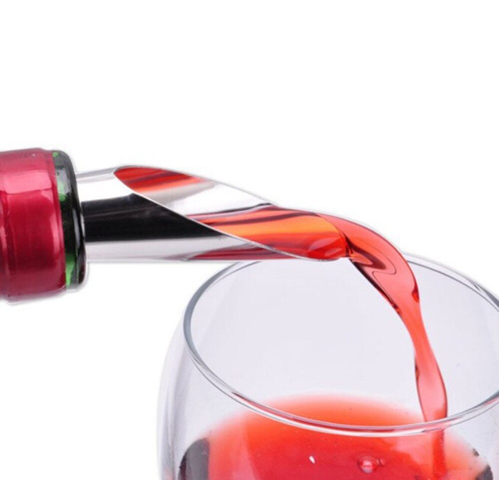 Tapón de boquilla para botella de vino, tapón decantador y vertedor de vino de acero inoxidable, accesorios para Bar