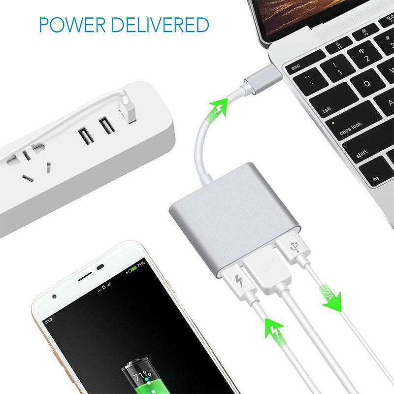 Type C Naar Hdmi Type C Pd USB3.1 2K/4K Adapter Converter Kabel Hd 1080P 3 in 1 Type C Hub Docking Station