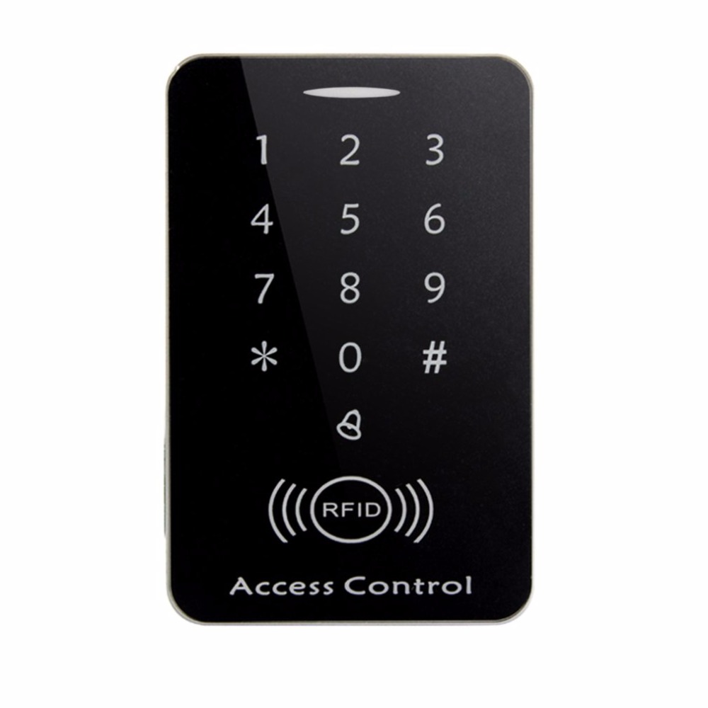 LESHP 125khz RFID teclado sistema de control de acceso teclado digital controlador de bloqueo de puerta RFID lector de tarjetas con 10 Uds TK4100 teclas