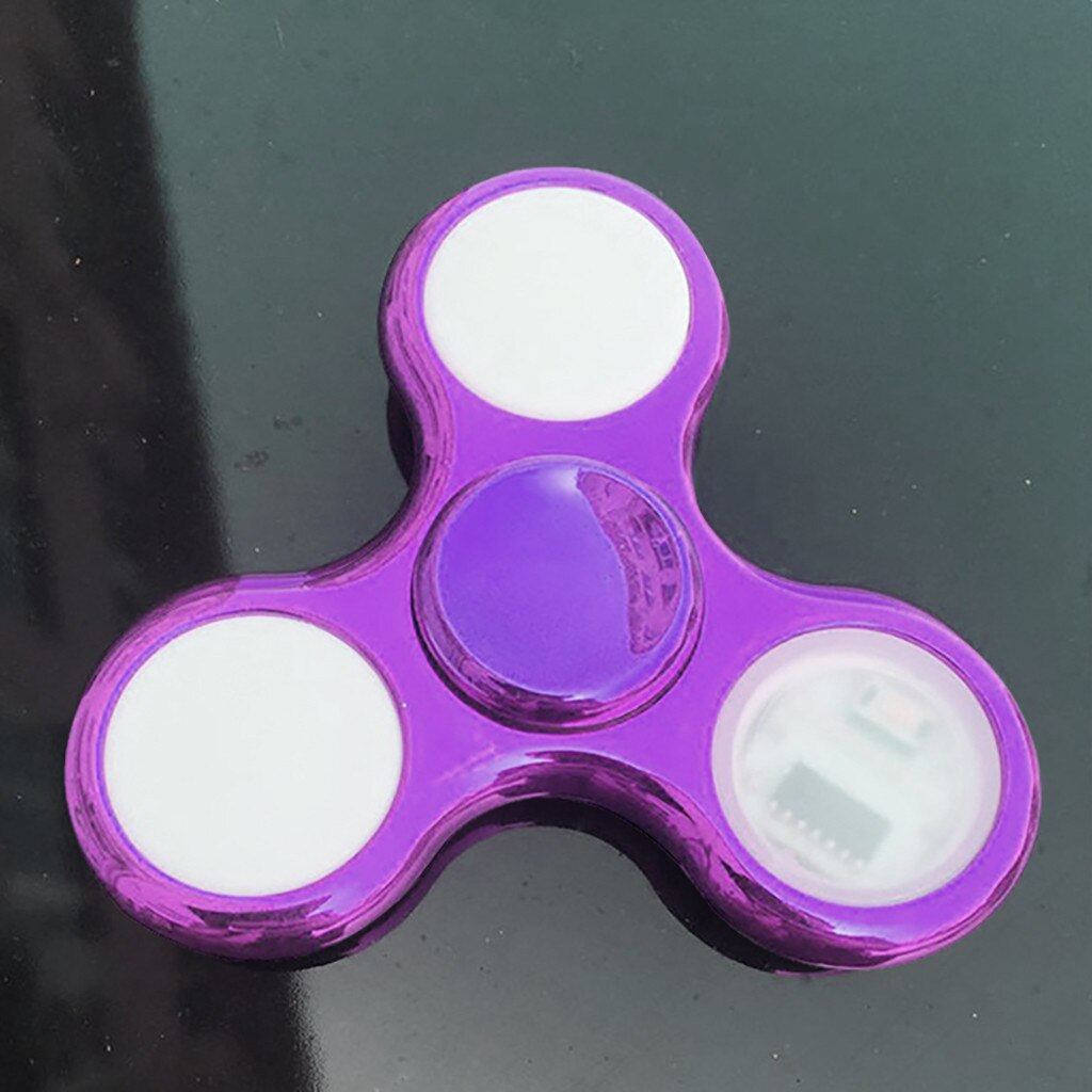 6 Kleuren Led Lichtgevende Fidget Spinner Veranderingen Hand Spinner Golw In Het Donker Stress Relief Speelgoed Voor Kids: C