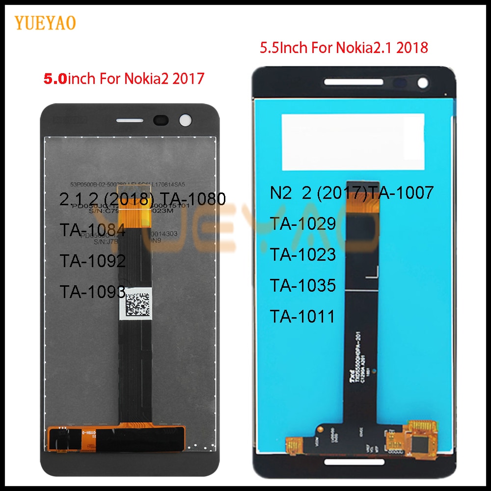 Lcd Display Voor Nokia 2.1 Lcd Ta-1080 1084 1092 1093 Lcd-scherm Met Touch Sensor Voor Nokia 2 N2 Ta-1029 Ta-1035 Display