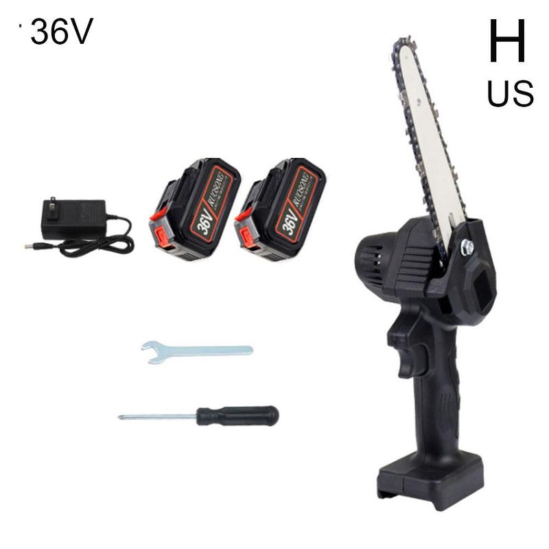 Hand-held Pruning Saw Rechargeable Small 6-inch Electric Logging One-hand Mini Saw Garden Woodworking Electric Chain Sa B9x0: H
