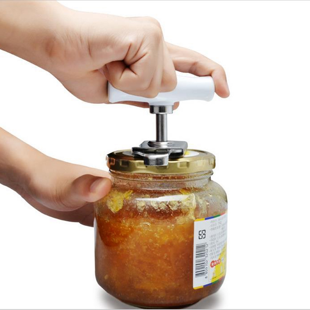 Blikopener Jar Fles Verstelbare Handleiding Rvs Hand-Bediende Gadget Veiligheid Professionele Keuken Tool Voor Blikken Deksel