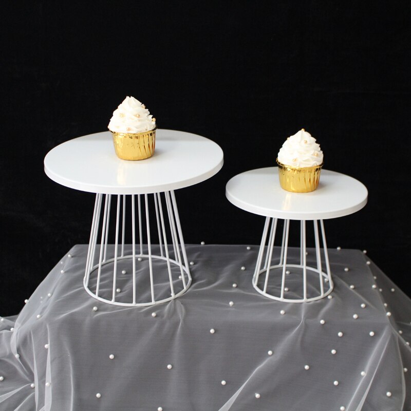 Soporte de Metal para pasteles, bandeja de Metal para postres, pasteles, macarrón, para de cumpleaños, Navidad, boda, dorado