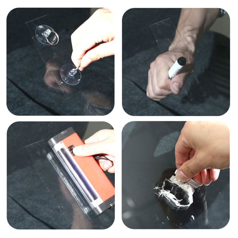 DIY samochód Windshield naprawa zestaw szkło szyba przednia przywrócić naprawa narzędzia ustawić duża żeton pękać naprawa samochód automatyczny płyn zestaw