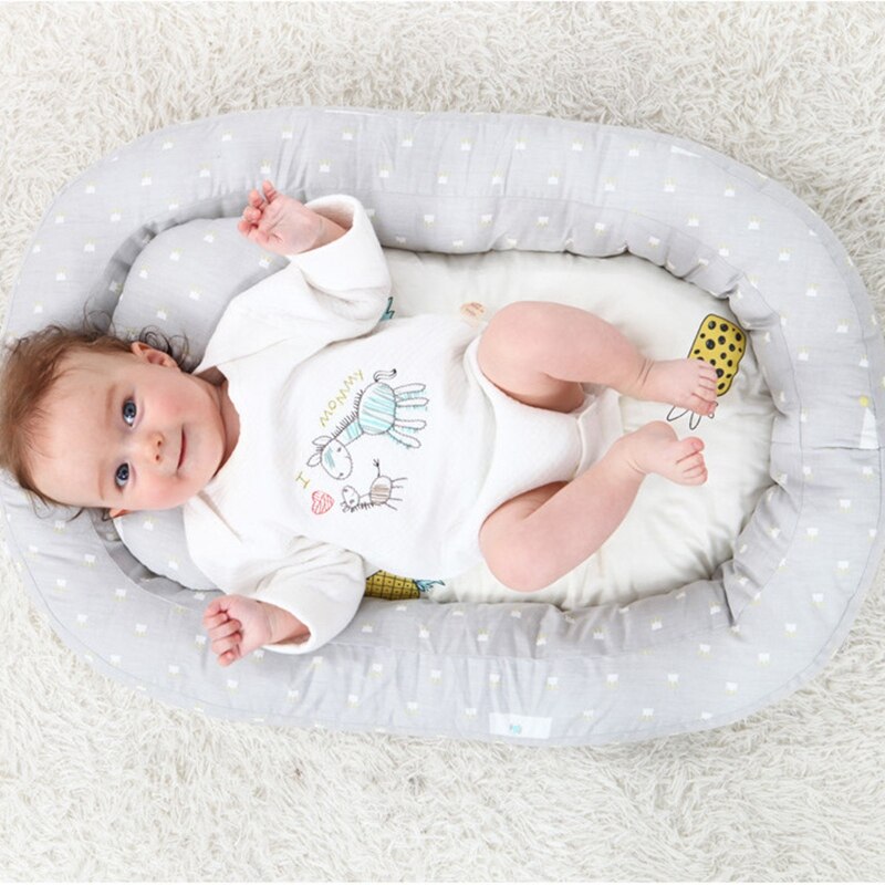 Bærbar baby reden seng aftagelig rejse krybbe børnehave spædbarn sovende bomuld lille barn vugge bassinet uafhængigt af tilpasningsevne