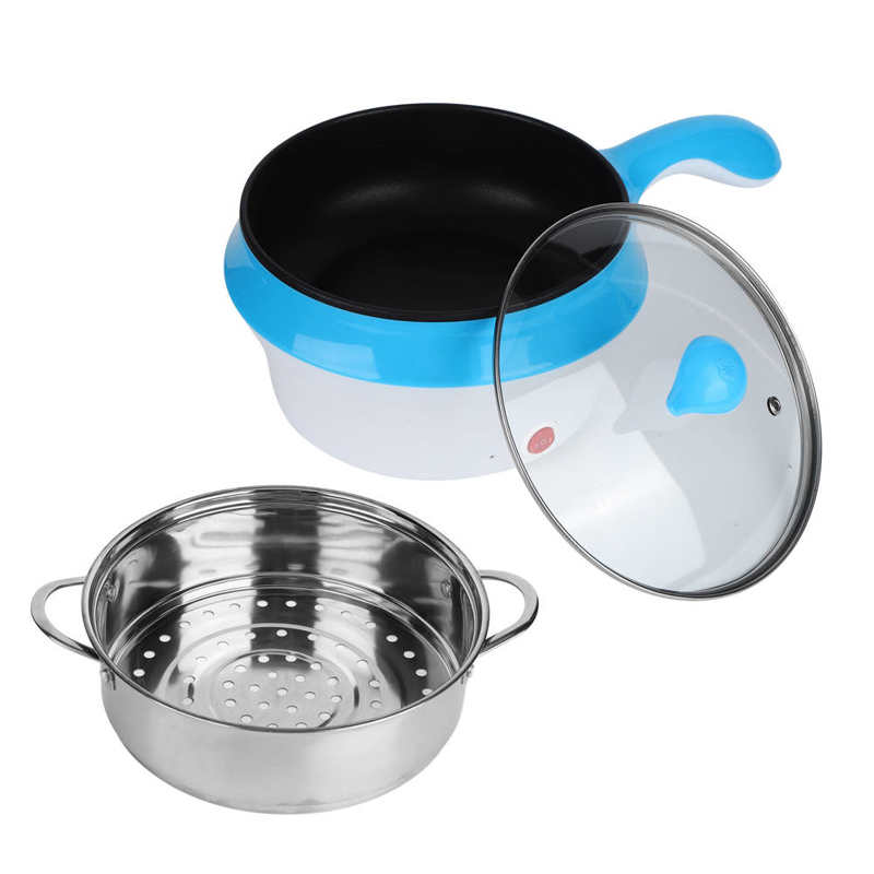 1.8L Multifunction Electric Cooker Low Power Non-Stick Mini Pot with Food Steamer 220V Steam Cooker