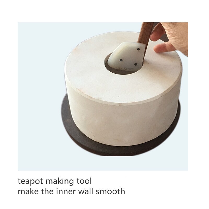 Pottery Tools Wooden Long Handle Blank Elongated Pot Auxiliary Ceramic Bottle DIY Hand Elongated Smooth Modeling Tool