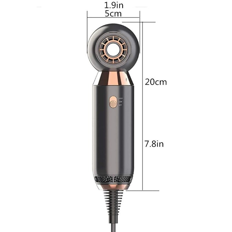 Professionele Haardroger, Bladloze Föhn Blow Dryer Voor Sneldrogend, Lichtgewicht Laag Geluidsniveau Kleine Föhn