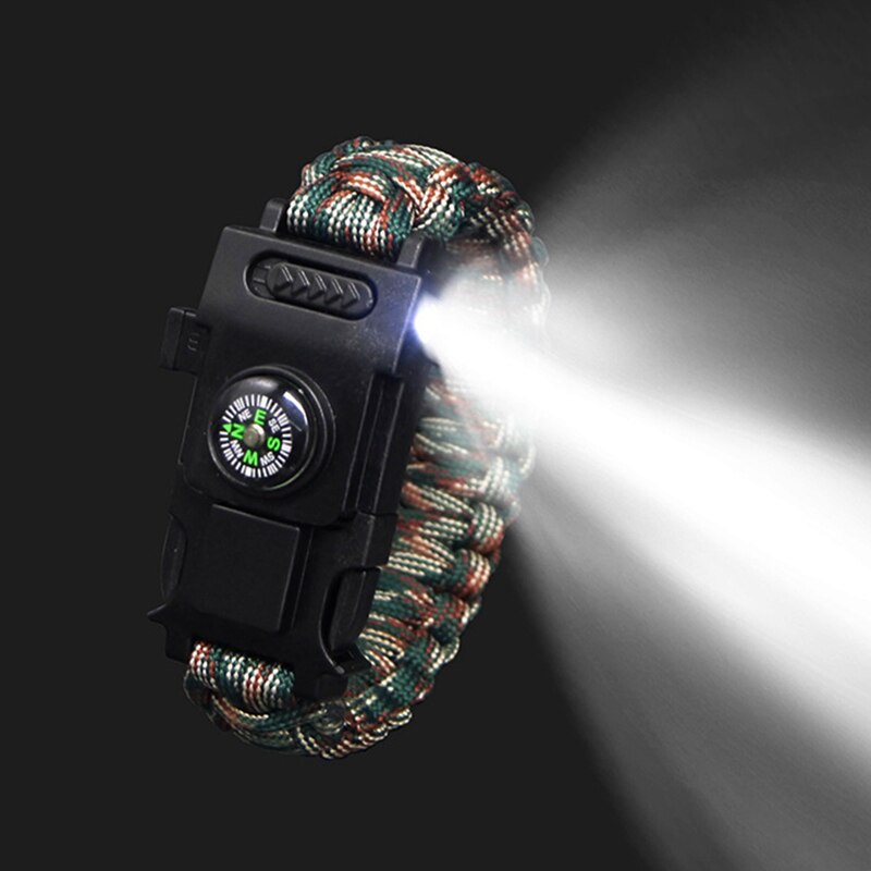 Ulkona osoitin kompassi paracord 550 tacitcal camo rannekoru kiipeily hätäranneke matkailu rannekello tyyppinen rannekoru