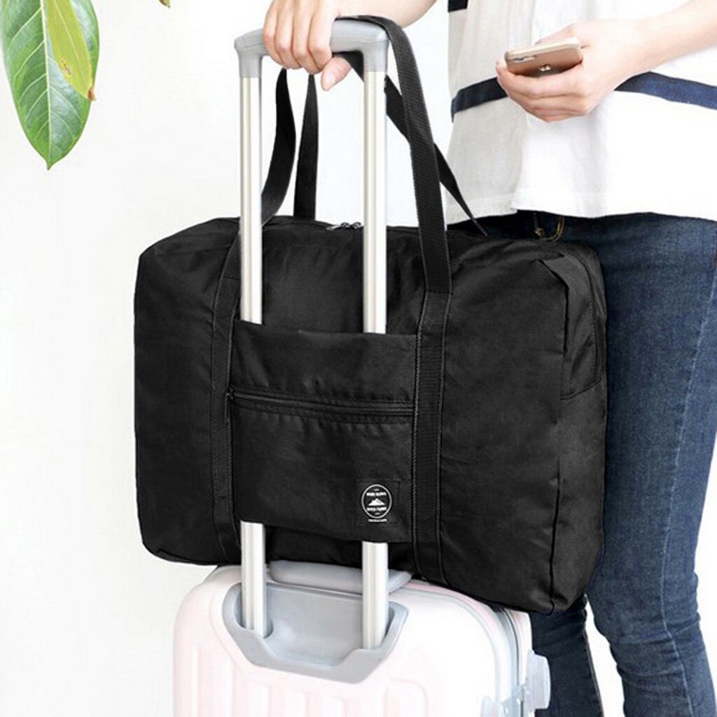 Wasserdichte Reisetaschen Frauen Nylon Große Kapazität Klapp Duffle Tasche Organizer Verpackung Tragen auf Gepäck Tasche Wochenende Tasche