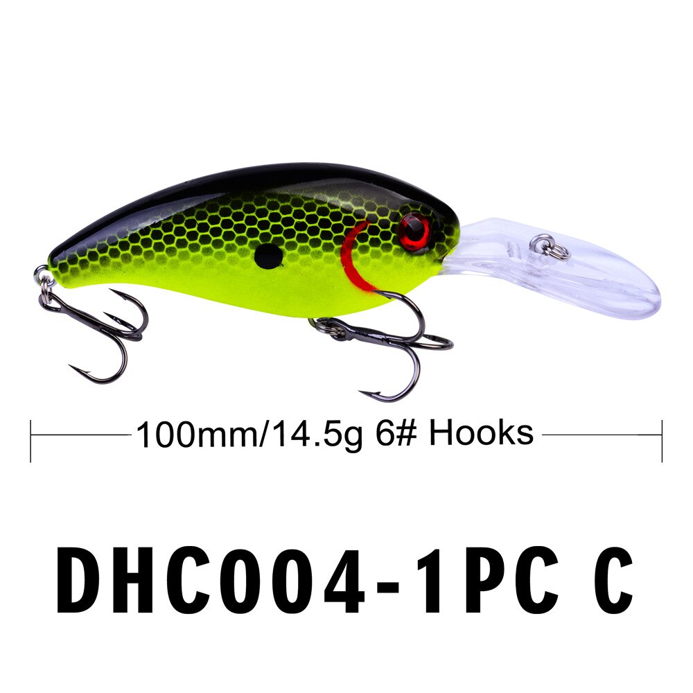 10Cm 14.5G Crankbait Lange Lip Vissen Lokken Drijvende Bionic Wobbler Crank Aas Kunstmatige Lokken Harde Aas 3D Ogen minnow Bass Aas: C