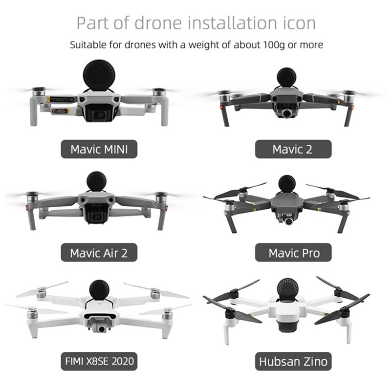Til dji mavic air 2 realtid fjernbetjening drone megafon trådløs højttaler letvægts universal