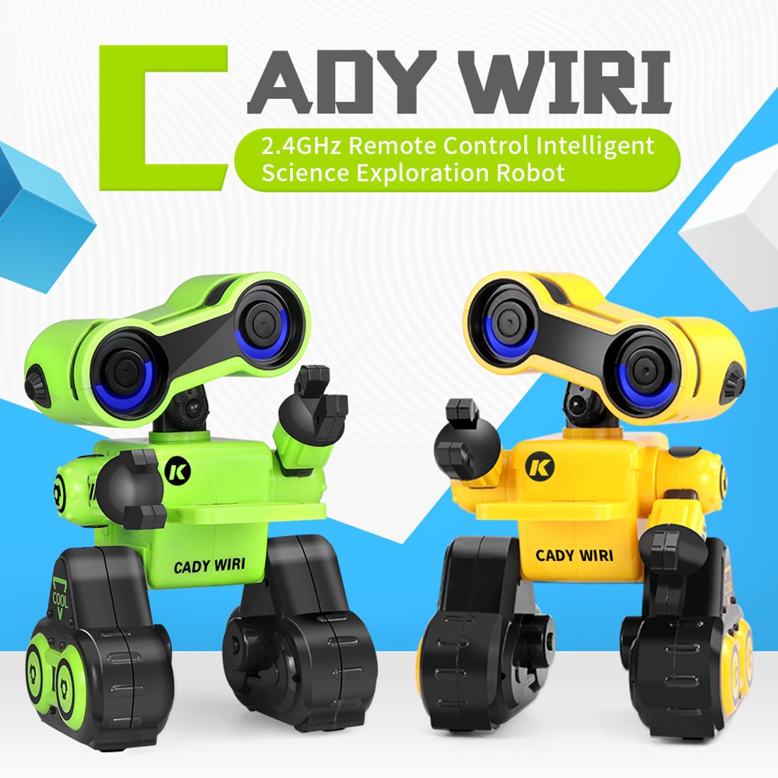 Itechor Spraakherkenning Robot Wiri Intelligente Programmering Robot Met Zingen Dansen Voice Chat Licht Controle Functies Groen