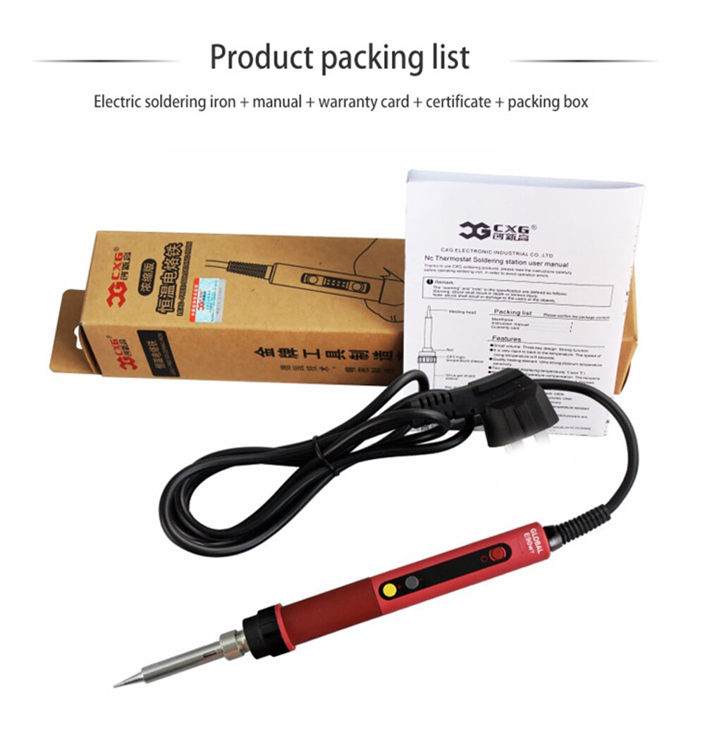 110V/220V CXG E60WT LED Digital Adjustable Electric Soldering Iron 60W Constant temperature Soldering Station E60W