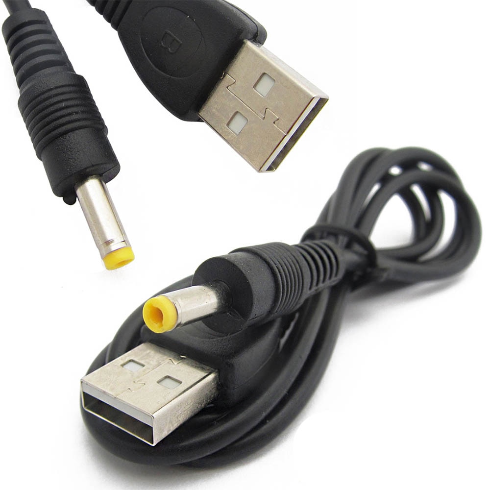 Cable de carga para Sony PSP 1,2, 1 unidad, 4,0 m, cobre puro, negro, 1A, 5V, USB a DC, 1,7x4,0mm, interfaz Universal