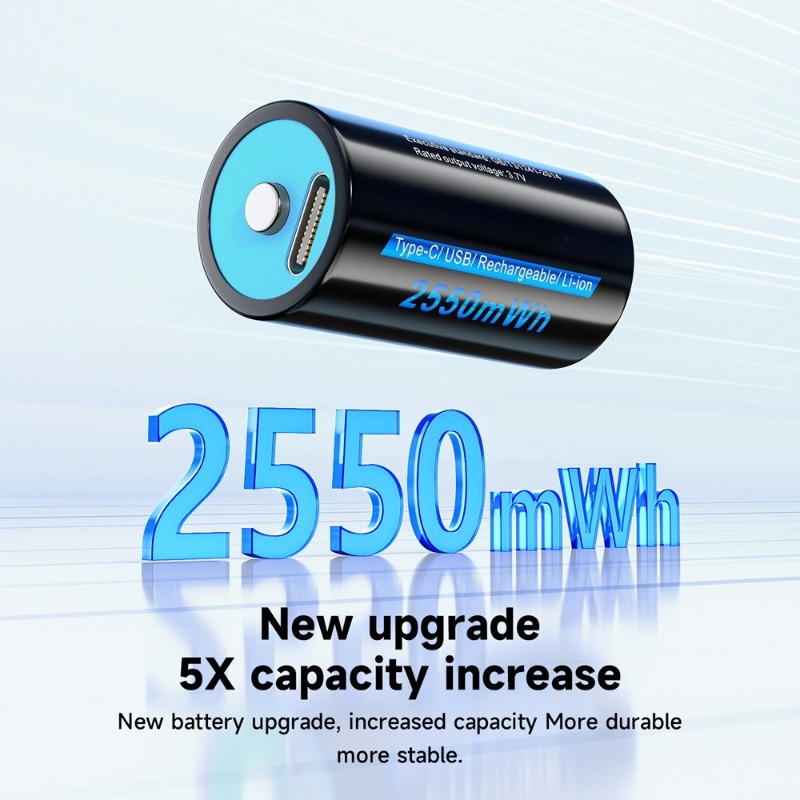 Batteria ricaricabile CR123A CR123 16mmX35mm con ingresso USB per torcia portato RCR123 RCR123A Batteria 3,7 V 2550 mAh