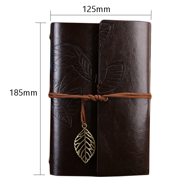 A6 Retro Spiral Notebook Diary Notepad Vintage Faux Leather Note Book Agenda Planner Notebooks Stationery Traveler Journal