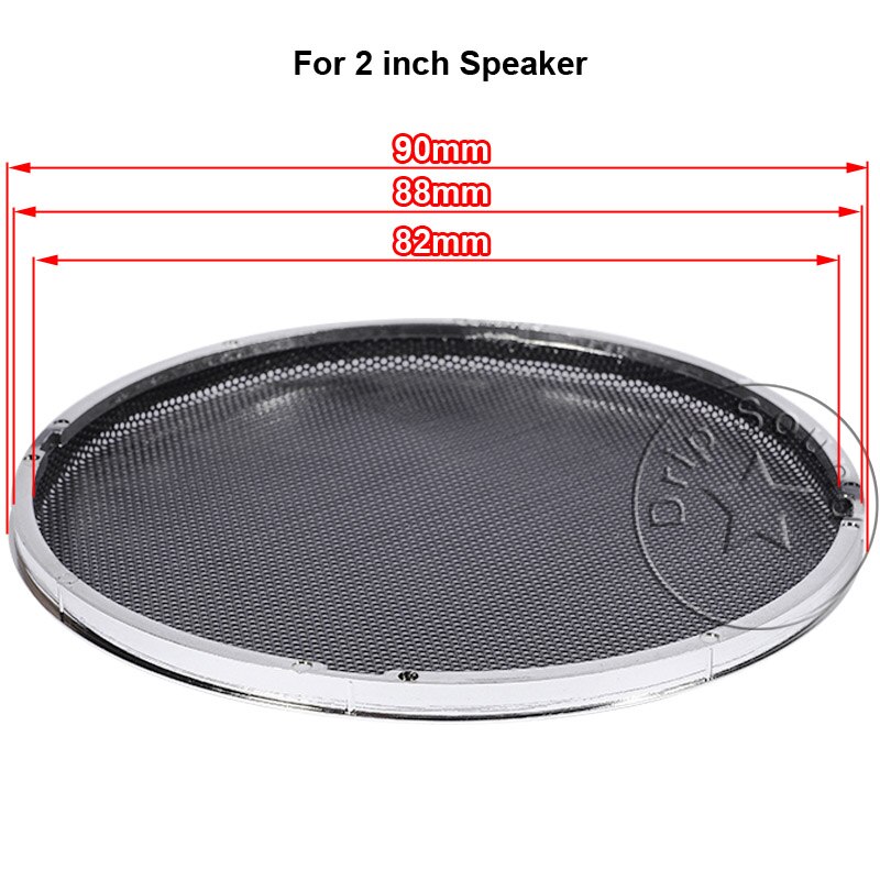 For 1&quot;/2&quot;/3&quot;/4&quot;/5&quot;/6.5&quot;/8&quot; Inch Audio Speaker Conversion Net Cover Decorative Circle Metal Mesh Grille Protection #Black: 1 piece / For 2 inch Speaker