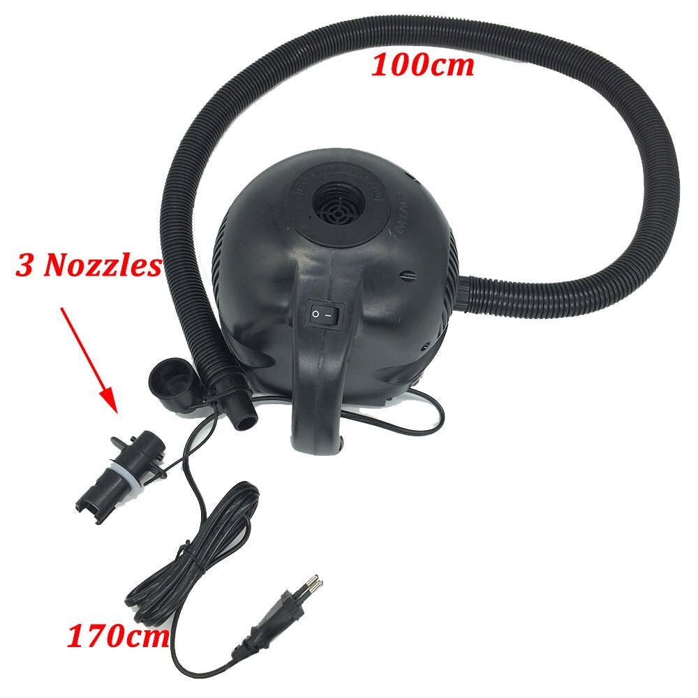 Stermay HT-301 Air Pump AC 220V 240V 700W Power Inflator Boat Swimming Pool Bed Mattress Toys 3 Nozzles Plastic Hand Air Pump
